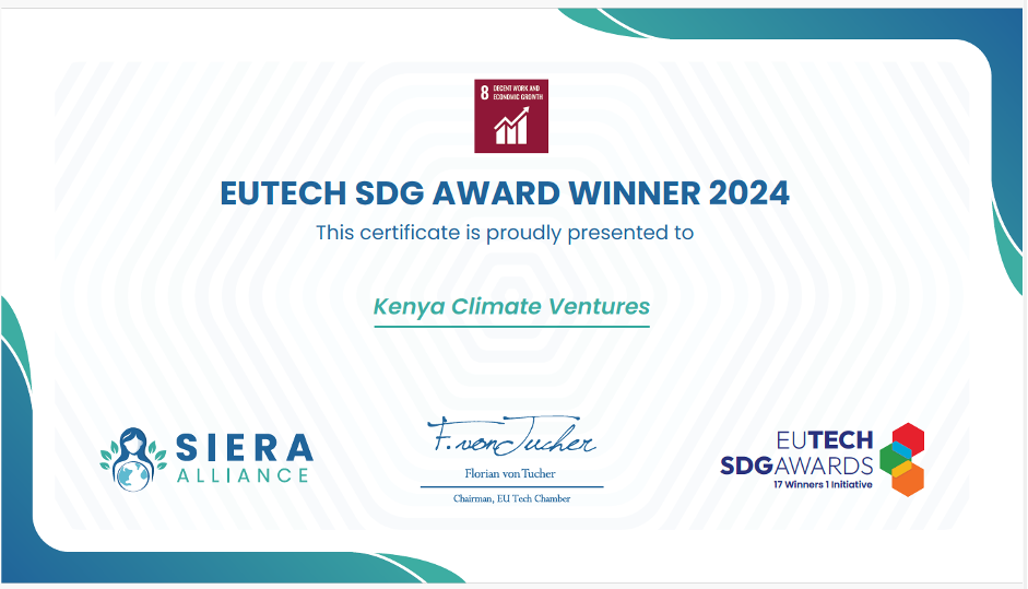 KCV Recognized at the EUTECH SDG 2024 Awards for Advancing Decent Work & Economic Growth